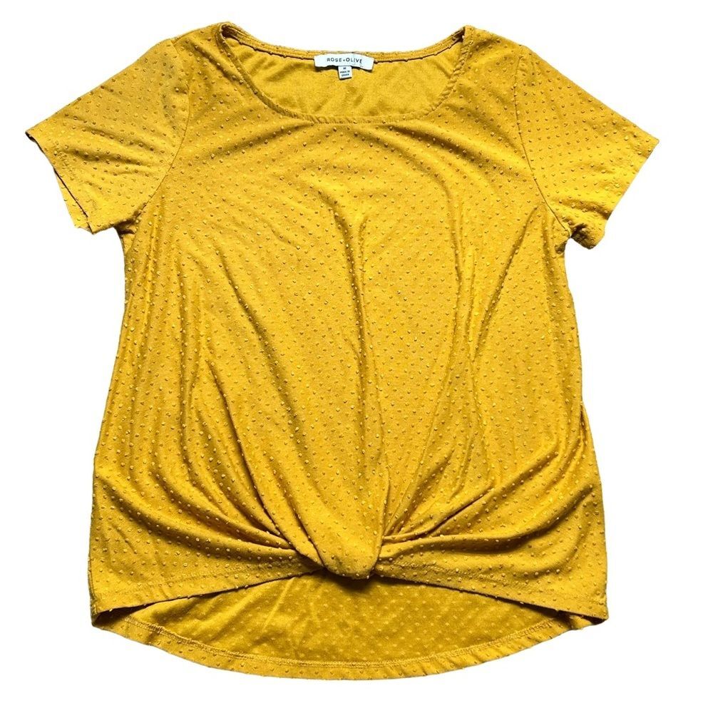 Rose + Olive Yellow Blouse Size Medium